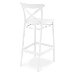 Acheter Alterego Tabouret de bar 'BERLIOZ' style rétro en matière plastique blanche