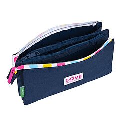 Avis Trousse Fourre-Tout Triple Benetton Love Blue marine (22 x 12 x 3 cm)