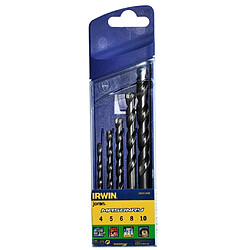 Irwin Set de 5 forets de maçonnerie 4/5/6/8/10 mm 10501892