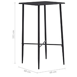 vidaXL Ensemble de bar 3 pcs Plastique Noir pas cher