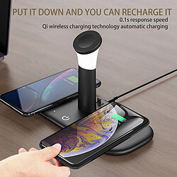 Qi Wireless Pad Charger Dock Pour IPhone IWatch 6/5/4/3/2 Noir