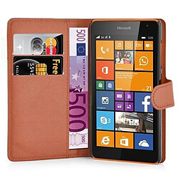 Cadorabo Coque Nokia Lumia 535 Etui en Brun