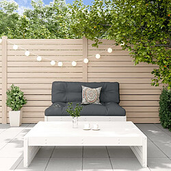 vidaXL Salon de jardin 2 pcs blanc bois de pin massif