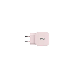 WE POP Pack Chargeur secteur + Câble USB-C/Lightning Rose : Chargeur secteur rose PD 20W port USB-C - Câble USB-C/Lightning MFI PD 20W 1 mètre en silicone rose