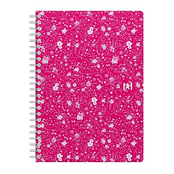 Avis Cahier spirale Oxford Flowers A5 14,8 x 21 cm blanc ligné 120 pages - Lot de 5