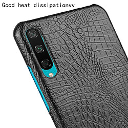 Wewoo Coque Pour Huawei Enjoy 10 Shockproof Crocodile Texture PC + PU Case Black pas cher