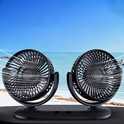 Avis 12 / 24V Mini Ventilateur De Voiture Portable Double Tête 360 Degrés Tous Azimuts Réglable Refroidissement Automatique De L'Air Ventilateurs Usb Petit Ventilateur De Bureau Silencieux