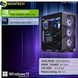 Sedatech PC Gamer • Intel Core Ultra 9 285K • RTX4070 • 32Go DDR5 • 2To SSD M.2 • Windows 11