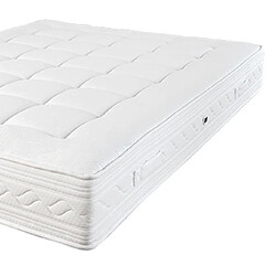 Mes Matelas ressorts ensachés 140x190 cm capitonné - CONFORT PALACE