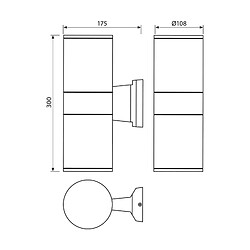 Acheter Applique murale double émission LED douille E27 éclairage façades jardin entrée 230V