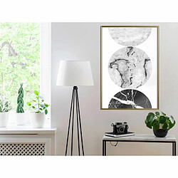 Paris Prix Affiche Murale Encadrée Three Shades of Marble 40 x 60 cm Or