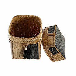 Acheter Set de basket DKD Home Decor Naturel 33 x 33 x 40 cm Bambou 32 x 32 x 40 cm Boho