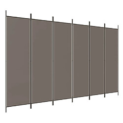 vidaXL Cloison de séparation 6 panneaux Anthracite 300x220 cm Tissu