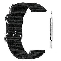 Bracelet en nylon réglable en toile respirante avec outil noir pour votre Suunto 9/7/9 Baro/D5