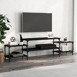 Maison Chic Meuble TV scandinave - Banc TV pour salon noir 197x35x52 cm bois d'ingénierie -MN47197