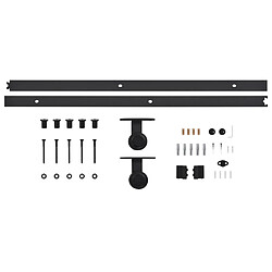 Acheter vidaXL Kit de quincaillerie de porte coulissante SKIEN 200 cm noir