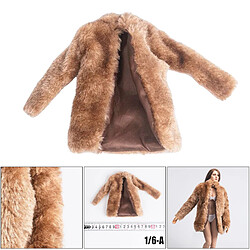 1: 6 Échelle Femme Manteau De Fourrure Vêtements Pour 12inch DID Action Figure Accessoire Marron pas cher