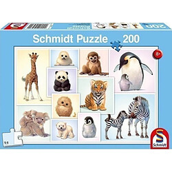 Schmidt Puzzle 200 pièces : Bébés animaux sauvages