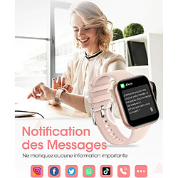 Montre Connectée Vanwin P45 Femme Avec Appel Bluetooth Assistant Vocal, 1,8'' Smartwatch Avec 2 Bracelets/123 Modes Sportifs/Fonction Féminine/Lecteur Musical/Rythme Cardiaque/Sommeil Android Ios Or pas cher