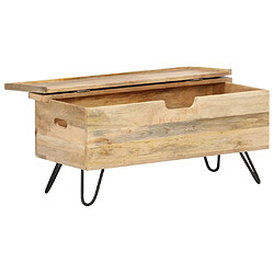 vidaXL Coffre 90x40x45 cm Bois solide de manguier