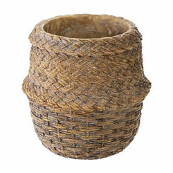 Cache-Pot en Ciment Seagrass 14cm Naturel