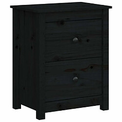 Avis Maison Chic Lot de 2 Tables de chevet - Tables de Nuit Noir 50x35x61,5 cm Bois de pin massif