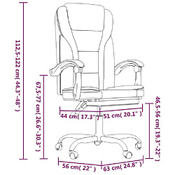 vidaXL Fauteuil inclinable de bureau Rose Similicuir pas cher