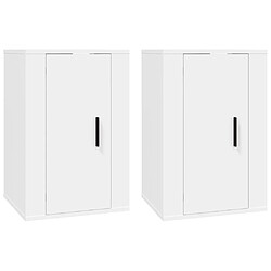 vidaXL Meubles TV muraux 2 pcs Blanc 40x34,5x60 cm