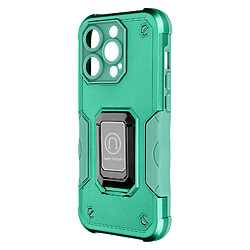 Avizar Coque iPhone 14 Pro Antichoc Hybride avec Anneau Support Magnétique Turquoise