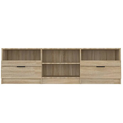 Avis vidaXL Meuble TV Chêne sonoma 150x33,5x45 cm Bois d'ingénierie