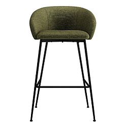 Acheter Moloo CHLOE-Fauteuil de bar en tissu Luxury Kaki et métal noir (x2)