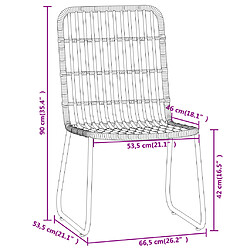 vidaXL Ensemble à manger de jardin 7 pcs Chêne pas cher