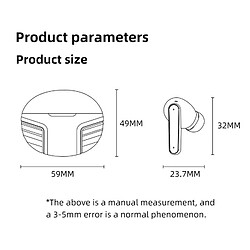 Acheter Yonis Ecouteurs Bluetooth ANC ENC Son Pur Immersif