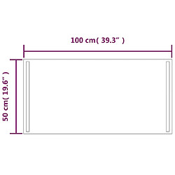 Acheter Maison Chic Miroir à LED,Miroir Lumineux LED pour salle de bain,Miroir decoration 100x50 cm -MN10482