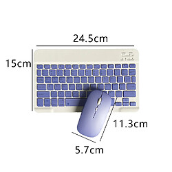 Elixir Clavier et souris Bluetooth rechargeables Ensemble de clavier et souris sans fil compacts ultra-minces portables pour Android Windows Tablette Téléphone iPad iOS Violet