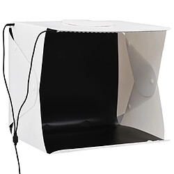 vidaXL Boîte à lumière studio LED pliable 40x34x37 cm Plastique Blanc