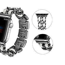 B24 Black and White Watch Bracelets de rechange 41mm 40mm 40mm 38mm Color-bloquant la corniche en métal pour Apple Iwatch 7654321 SE