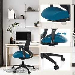 Chaise de bureau / chaise pivotante HENFIELD B Tissu bleu foncé hjh OFFICE pas cher