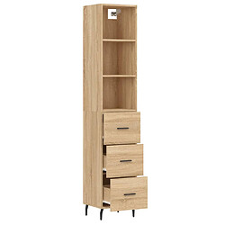 Avis vidaXL Buffet haut Chêne sonoma 34,5x34x180 cm Bois d'ingénierie