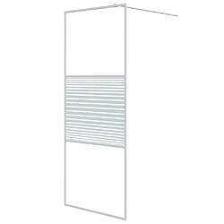 vidaXL Paroi de douche Blanc 80x195 cm Verre ESG transparent