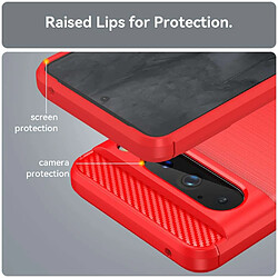 Avis Htdmobiles Coque pour Google Pixel 8 Pro 5G - housse etui silicone gel carbone + verre trempe - ROUGE