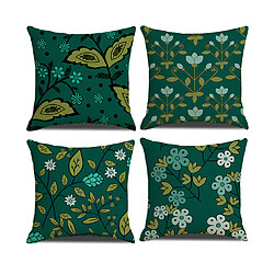 P36 4PCS 45 * 45cm Spring Floral Motif Floral Taie d'oreiller Taie d'oreiller Coussin d'impression Coussin de coussin Accueil Décoration