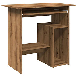 vidaXL Bureau chêne artisanal 80x45x74 cm bois d'ingénierie