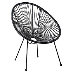 Beliani Chaise de jardin ACAPULCO II Noir