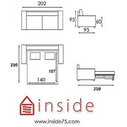 Avis Inside 75 Canapé convertible CLUB NEWTON EXPRESS velours vert sommier lattes 140 matelas 16cm SilverCare