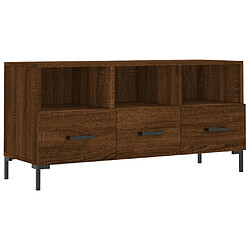 vidaXL Meuble TV chêne marron 102x36x50 cm bois d'ingénierie