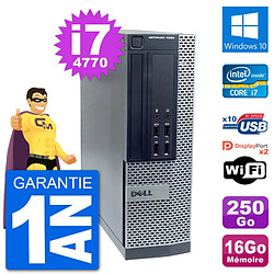 PC Dell OptiPlex 7020 SFF Intel i7-4770 RAM 16Go Disque 250Go Windows 10 Wifi - Occasion