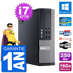 PC Dell 9020 SFF Intel Core i7-4770 RAM 16Go Disque Dur 250Go Windows 10 Wifi - Occasion