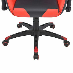 Maison Chic Chaise Gaming | Chaise de bureau Ergonomique Fauteuil inclinable Cuir artificiel Rouge -GKD71729 pas cher