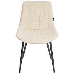 Beliani Chaise de salle à manger DUBROVNIK Set de 2 Bouclé Beige clair pas cher